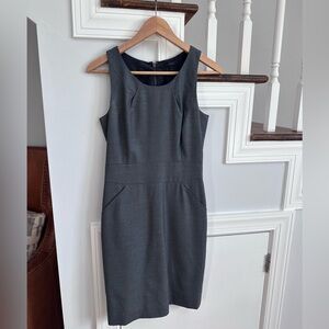 J Crew Wool Suiting Dress Grey 0